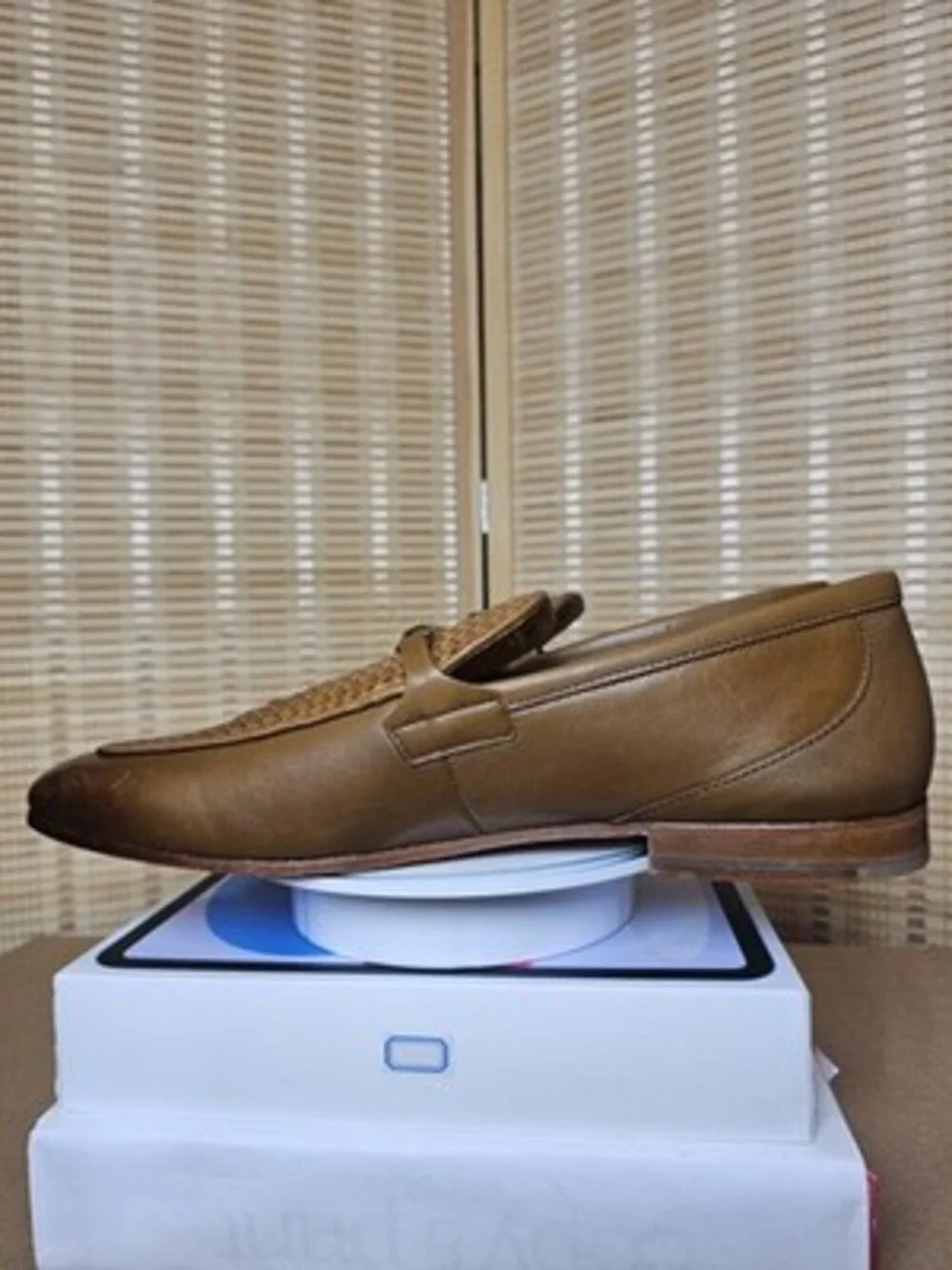 Kurt Geiger London Ali Woven Bit Loafers Men's Brown Leather US 13 EU 47 New